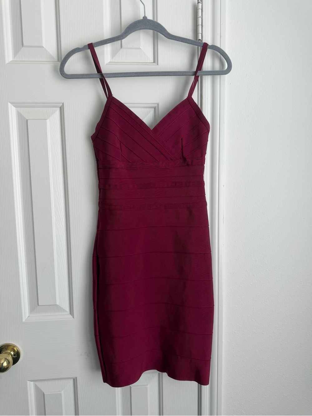 Women's Mini Bandage Dress in Burgundy